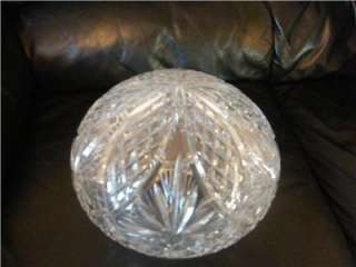 ANTIQUE OLD VINTAGE HEAVY CRYSTAL/CUT GLASS GLOBE OIL LAMP SHADE 