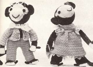 Crochet PATTERN Monkey Boy Girl Soft Toy Doll Clothes  