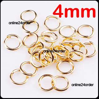 Silver Gold Plated Open Jump Rings Beads Findings More Size you choose 