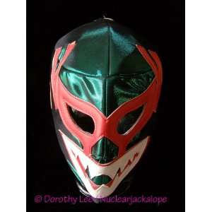 Lucha Libre Wrestling Halloween Mask Mil Mascaras Tiburon shark green