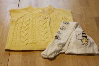 GYMBOREE Outfit Set, Daisy, Yellow, Girl 3T, Sweater/Tights, Spring 