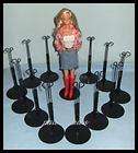 FREE U.S. SHIPPING 12 BLACK Kaiser Doll Stands For BARBIE Fashion 