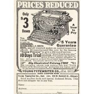  1925 Original Print Ad Young Underwood No. 4 Typewriter 