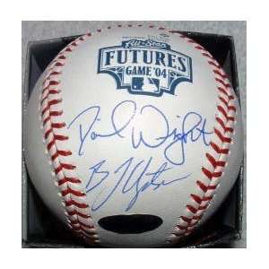  BJ Upton and David Wright Signed Baseball   Autographed 