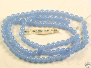 Vintage Miriam Haskell Lt Baby Blue Glass Beads   6mm  