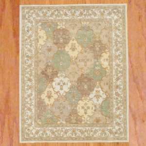  Herat Oriental 73 x 93 Indo Hand tufted Tabriz Beige Wool Rug 