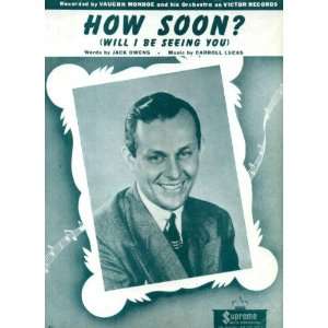   Vintage 1947 Sheet Music Recorded by Vaughn Monroe and his Orchestra