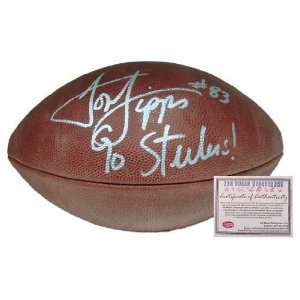   Autographed Football with Go Steelers Inscription