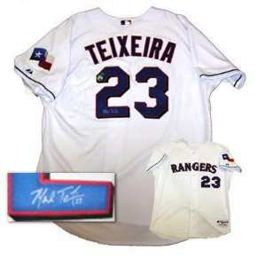  Mark Teixeira Texas Rangers Autographed Home Jersey 