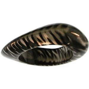  Heavy Lucite Bangle Bracelet In Zebra Jewelry
