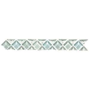   Style Small Triangle & Square Clear Glass Borders Volta Ceramic Tile