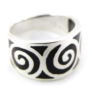  Ring silver Mosaïque black.   Taille 54 Jewelry