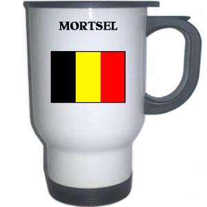  Belgium   MORTSEL White Stainless Steel Mug Everything 