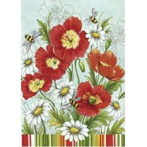  Toland Home Garden 102062 Poppies and Daisies House Flag 
