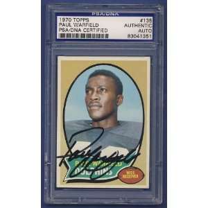 1970 Topps Paul Warfield signed #135 Card PSA/DNA  Sports 