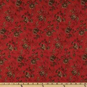  44 Wide Moda Rural Jardin Passiflora Red Fabric By The 