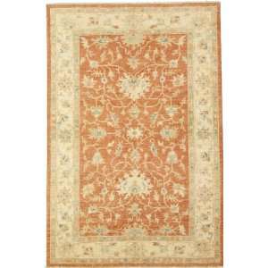  56 x 83 Red Hand Knotted Wool Ziegler Rug Furniture 