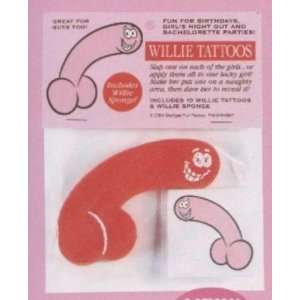  Willie Tattoos 10 Pack