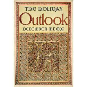  1910 Cover The Holiday Outlook December Art Nouveau 