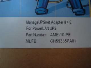 Chloride ManageUPSnet Adapter II+E  