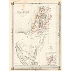  Dufour 1846 Antique Map of the Holy Land