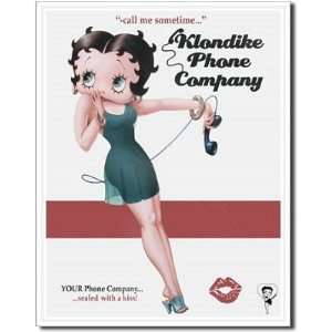   Boop Klondike Phone Company Retro Vintage Tin Sign