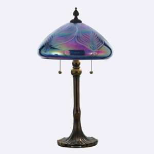  Quoizel table lamp multi art glass   NEW Combo