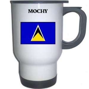  Saint Lucia   MOCHY White Stainless Steel Mug 