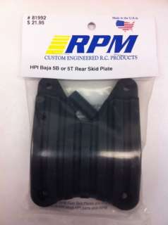 RPM 81992 HPI Baja 5B or 5T Rear Skid Plate Black  