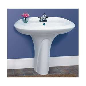  Bathroom Sink Pedestal by Decolav   10 in White