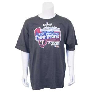 Texas Rangers 2011 West Division Champs MLB T Shirt   Gray 