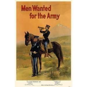  Men Wanted for the Army Military Poster