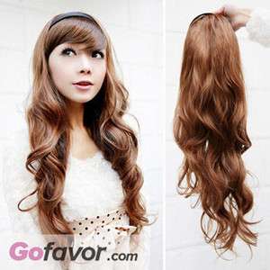   Long Curly/Wavy Hoop Headband Hair 3/4 Fall Wigs 70CM Fashion  