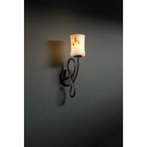  Faux Alabaster 1 Light Bronze Hourglass Sconce