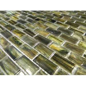  Mirabelle Glass Coral Reef Blend Glass Tile Brick Pattern 