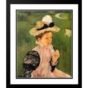 Cassatt, Mary, 28x34 Framed and Double Matted Portrait Of A Young Girl 