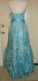 NWT JESSICA McCLINTOCK Strapless Turquoise Dress CUTE  