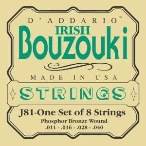  DAddario J81 Irish Bouzouki Strings Musical Instruments