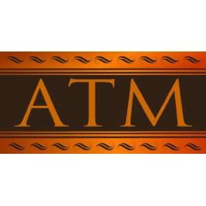  3x6 Vinyl Banner   ATM Orange Brown 