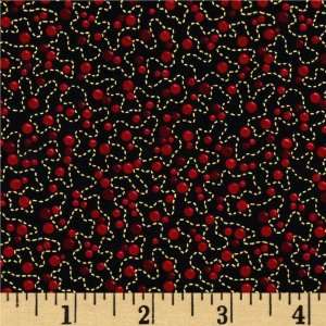  45 Wide City Girl Holiday Stitched Beads Black Fabric By 