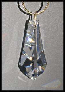 SPECTACULAR SWAROVSKI TRIANGLE ICICLE 50MM WITH LOGO  