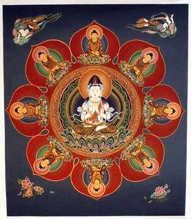 301.Vairocana Mandala Japanese Iconography Painting15  