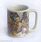 Teddy Bear Flowers Lace Otagiri Japan Coffee Mug Cerami