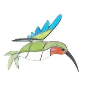 Hummingbird Colorful Glass Mobile 