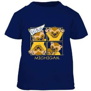  Michigan Wolverines Navy Toddler Windows T shirt Sports 