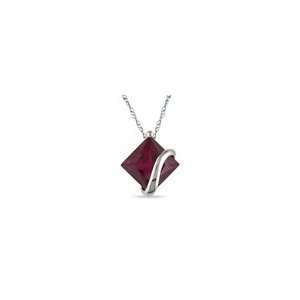  ZALES Lab Created Ruby Overlay Pendant in 10K White Gold 
