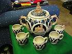 Outstanding GERZ German Pottery PUNCH BOWL/Tureern 5 Cups Castle 