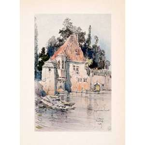  Metz Ruins Chateau Passetemps River Castle   Original Color Print