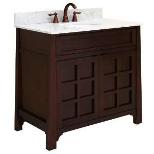 com Sagehill Designs PD3621D Merlot Parkdale 36 Wood Vanity Cabinet 