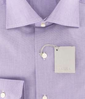 New $325 Barba Napoli Lavender Purple Shirt 18.5/46  